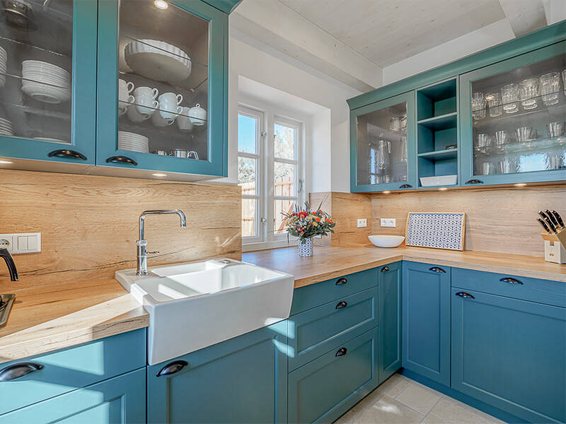 Moderne Küche in dem Ferienhaus auf Pellworm